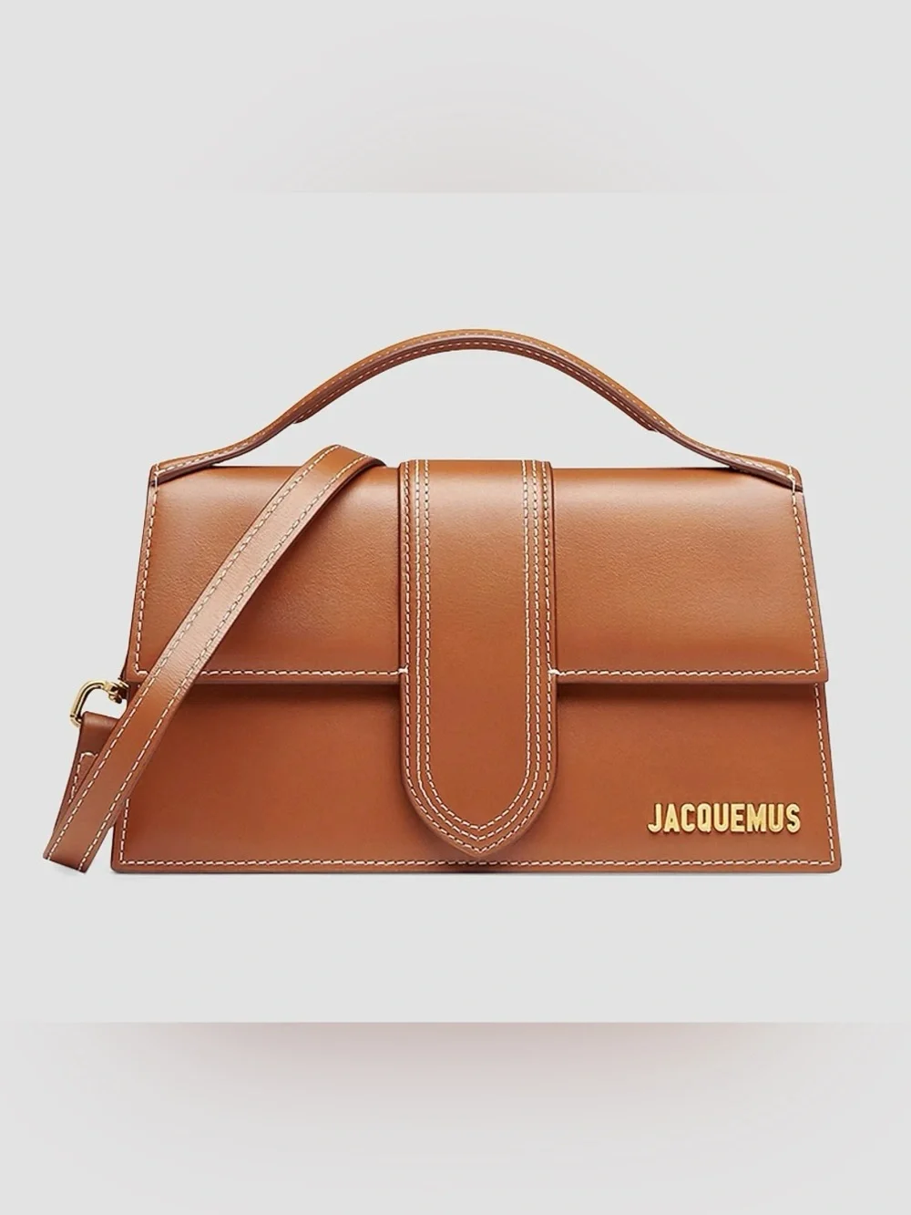 Jacquemus Cognac Brown Leather crossbody bag